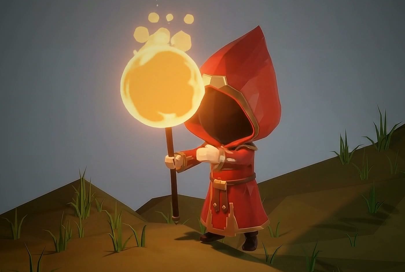 The Fire Mage charging a fireball