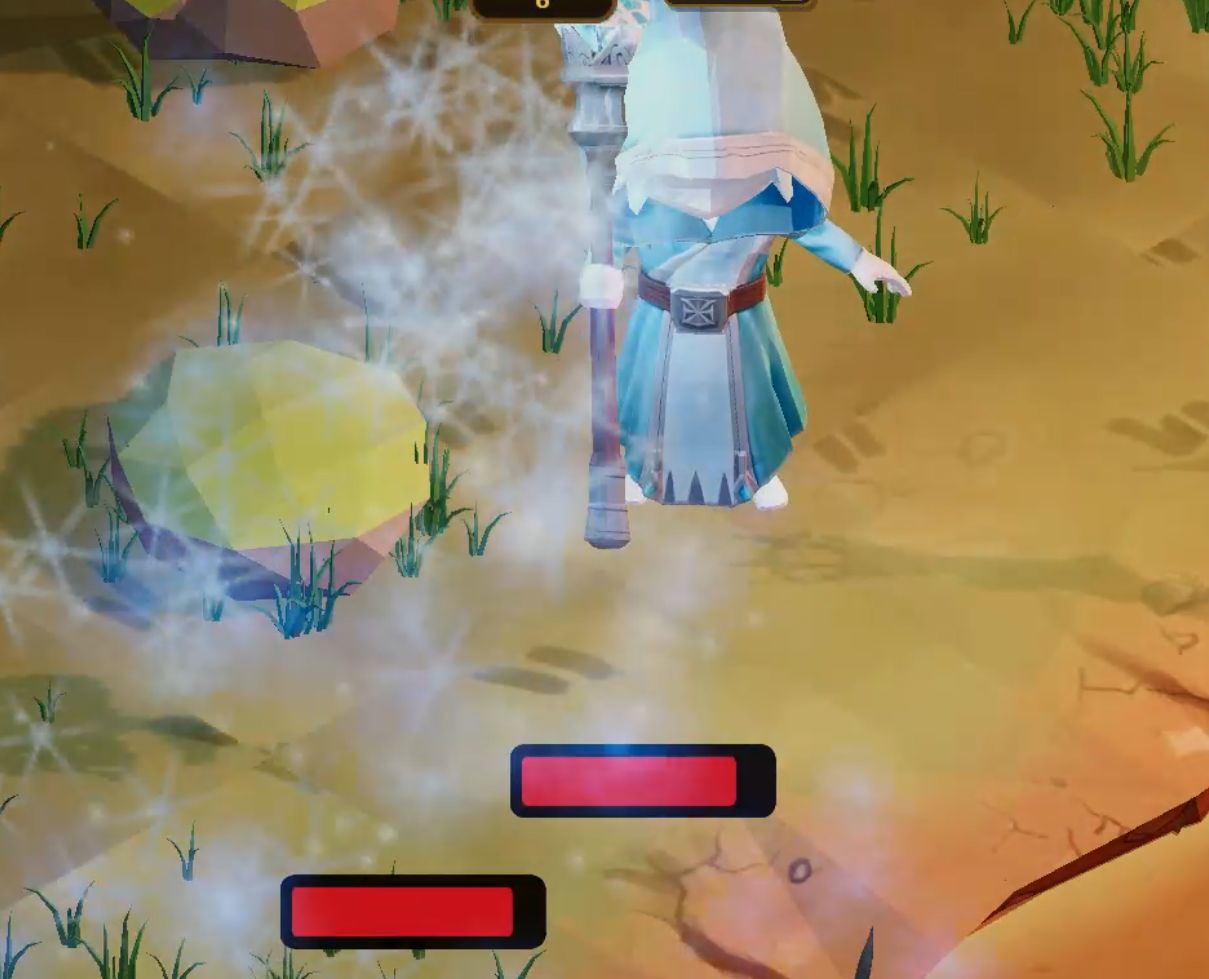 The Frost Mage casting a blizzard