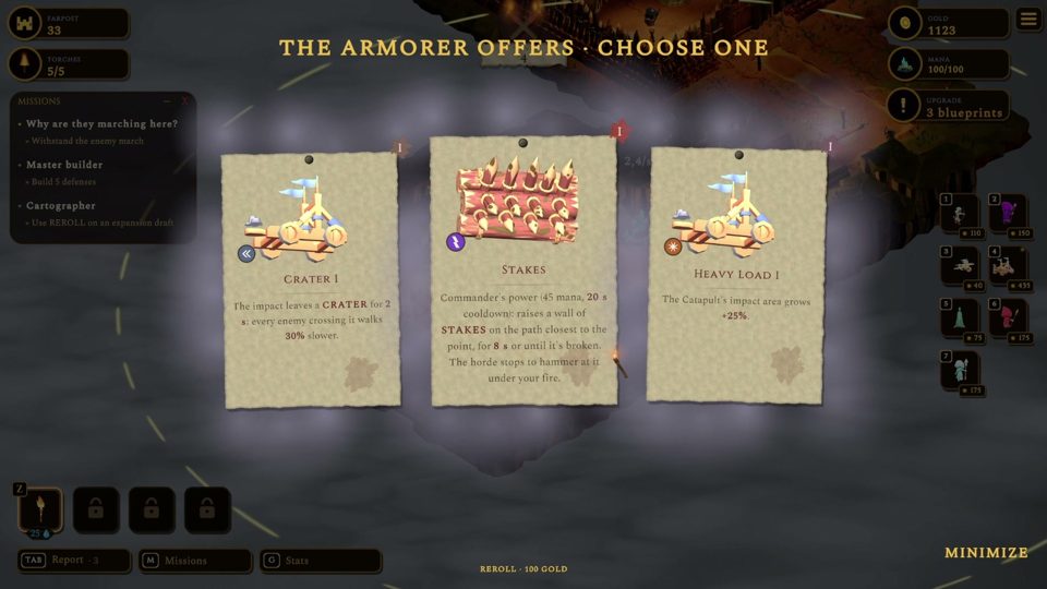 The armorer's offer between waves